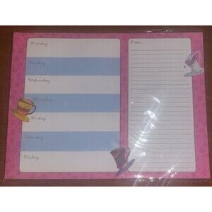Weekly Undated 8x6 Planner Magnetic Tear Away Sheet 52 Sheet / New